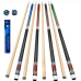 Billiard Pool Cue Stick: 58 inch Pool Sticks Set of 4, 13mm Tip Pool Cues Billiard Cue Sticks Maple Wood Pool Table Sticks for Professional Billiard Players 18 19 20 21 oz