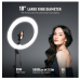 NEEWER Ring Light 18inch Kit: 55W 5600K Professional LED with Stand and Phone Holder, Soft Tube & Bag for Tattoo Lash Extension Barber Makeup Artist Studio Video Photography Lighting, RL-18