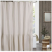 Bee & Willow Ruffled Edge 72”x72” Shower Curtain in Natural Linen