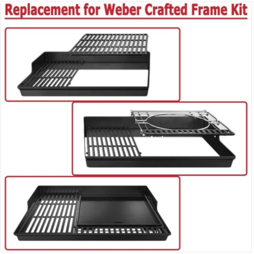 GLOWYE Grill Flat Top for Weber 7672 Crafted Genesis Grills, Griddle Top for Genesis & Spirit 2016+ Grills, Genesis II 300 & 400 Series, Genesis 2022 SX-325s S-325s E-325s EX-325s, Carbon Steel