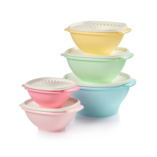 Tupperware Heritage 10pc Bowl Set Vintage Pastel