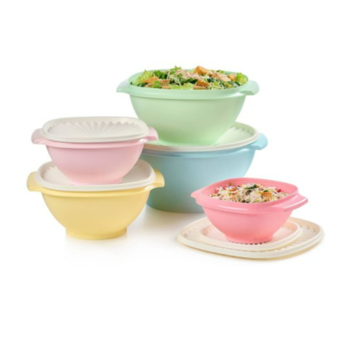 Tupperware Heritage 10pc Bowl Set Vintage Pastel