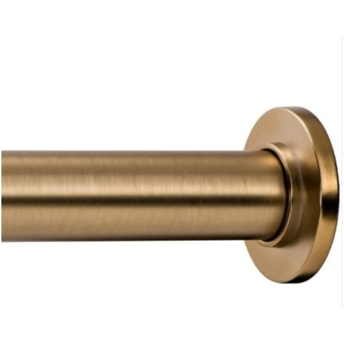 Ivilon Tension Curtain Rod - Spring Tension Rod for Windows or Shower, 24 to 36 Inch. Warm Gold