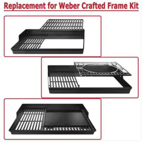 GLOWYE Grill Flat Top for Weber 7672 Crafted Genesis Grills, Griddle Top for Genesis & Spirit 2016+ Grills, Genesis II 300 & 400 Series, Genesis 2022 SX-325s S-325s E-325s EX-325s, Carbon Steel