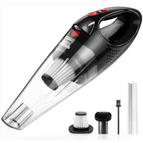 Powools Car Vacuum Cordless Rechargeable - Handheld Vacuum Cleaner by VacLife High Power with Fast Cahrge Tech, Portable Vacuum with Large-Capacity Battery, Handheld Vac, Red (PL8189)