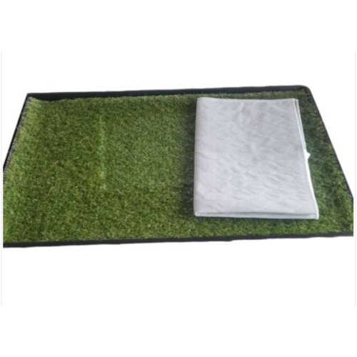 PFL Dog Grass Toilet, Large size 35 inch by 22 2/3 inch x 63.5 cm, Indoor Outdoor Dog Potty Systems, Portable Toilet with Fake Grass and Tray, Reusable Trainer Tray for Puppy Training