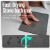 Luxury Stone Bath Mat - Quick-Drying Diatomaceous Earth Shower Mat for Bathroom, Non-Slip & Absorbent, Easy to Clean, Stylish & Durable, Instant Dry, Water-Absorbing Bathstone Mat (Grey)