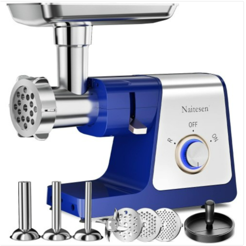 Naitesen 3000W Electric Meat Grinder, Sausage Maker Machine, Food Grinder with 3 Stainless Steel Sausage Stuffer Tube 3 Grinding Plates Hamburger Press Patty Maker Kubbe Kit for Home Kitchen