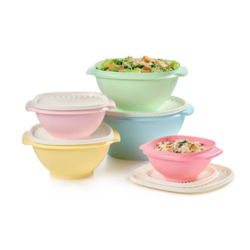 Tupperware Heritage 10pc Bowl Set Vintage Pastel