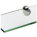 Spancraft Glass Peacock Glass Shelf, Brushed Steel, 8'' x 21''