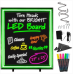 Green Light LED Message Writing Board with 8 Border Color Options, 23"L x 27"W