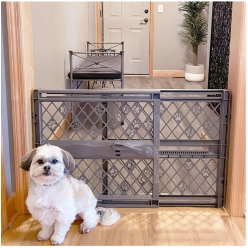 MyPet North States Paws 40 inch Portable Pet Gate Expands & Locks in Place with No Tools