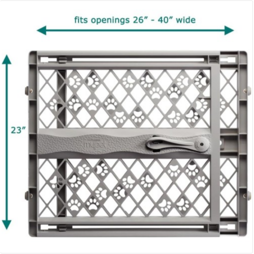 MyPet North States Paws 40 inch Portable Pet Gate Expands & Locks in Place with No Tools