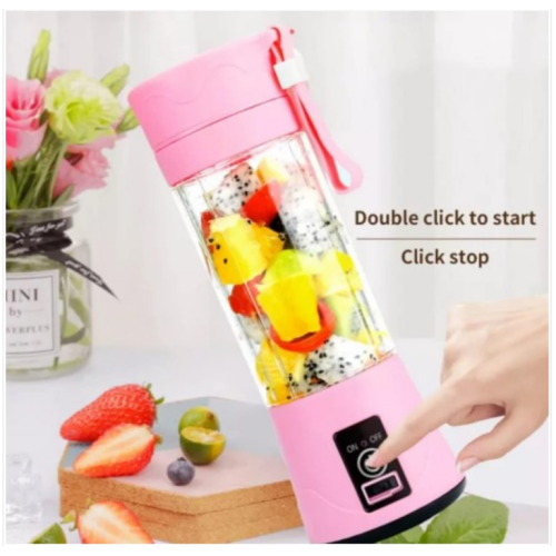 Portable Blender Smoothies Personal Blender Mini Shakes Juicer Cup USB Rechargeable. (Pink)