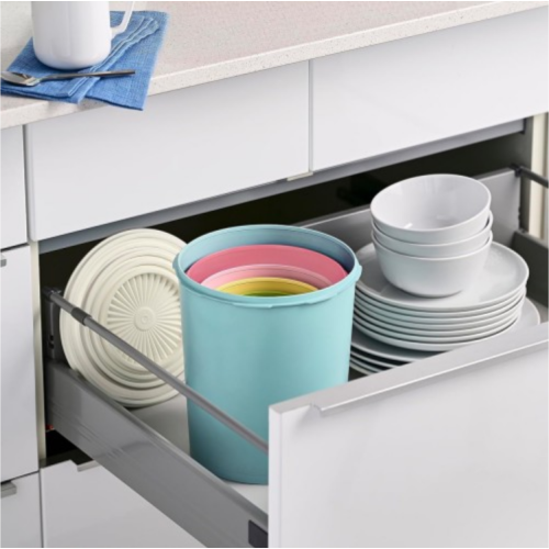 Tupperware Heritage Collection 10 Piece Nested Canister Set in Vintage Colors - Dishwasher Safe & BPA Free - (5 Containers + 5 Lids)