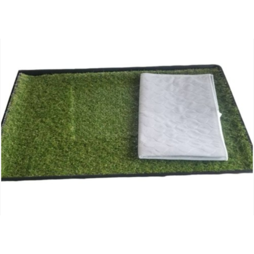 PFL Dog Grass Toilet, Large size 35 inch by 22 2/3 inch x 63.5 cm, Indoor Outdoor Dog Potty Systems, Portable Toilet with Fake Grass and Tray, Reusable Trainer Tray for Puppy Training