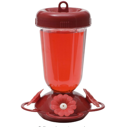 Perky-Pet 135TF “Perky’s Finest” 16 oz Plastic Top Fill Hummingbird Feeder, Red