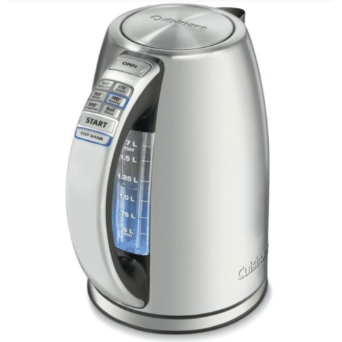 Cuisinart 1.7-Liter Stainless Steel Cordless Electric Kettle with 6 Preset Temperatures