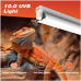 Hypool T5 UVB Reptile Light Fixture Including 2 Pack Bulbs HO 24W Reptile Amphibian Habitat Lighting Combo Kit with 22'' 10.0 UVB Bulb Desert Pet Habitat Lamp (24W-Fixture-Combo)