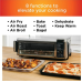 Ninja SP101 Digital Air Fry Countertop Oven with 8-in-1 Functionality, Flip Up & Away Capability for Storage Space, with Air Fry Basket, Wire Rack & Crumb Tray, Silver