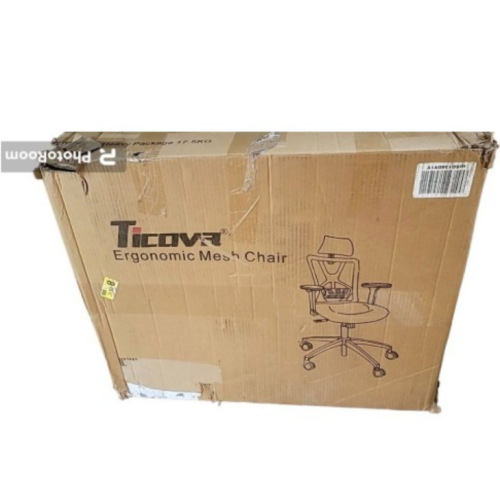 Ticova Ergonomic Office Chair - High Back Desk Chair with Adjustable Lumbar Support & 3D Metal Armrest - 130°Reclining & Rocking Mesh Computer Chair with Thick Seat Cushion & Rotatable Headrest