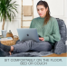 Extra Large Reading Pillow- Ergonomic Back Pillow for Bed+ Rolling Mat Neck Support- with Shredded Memory Foam- Sitting Up in Bed, Couch or Floor