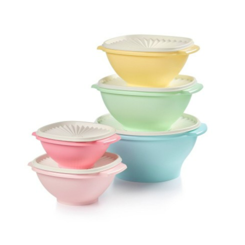 Tupperware Heritage 10pc Bowl Set Vintage Pastel