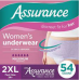 Assurance Womens Incontinence & Postpartum Underwear, 2XL, Maximum Absorbency (54 Count)