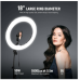 NEEWER Ring Light 18inch Kit: 55W 5600K Professional LED with Stand and Phone Holder, Soft Tube & Bag for Tattoo Lash Extension Barber Makeup Artist Studio Video Photography Lighting, RL-18