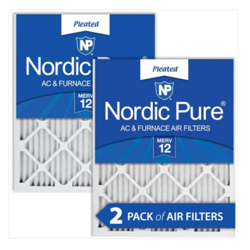 Nordic Pure 15x20x1 (14 1/2 x 19 1/2 x 3/4) Pleated MERV 12 Air Filters 2 Pack