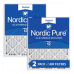 Nordic Pure 15x20x1 (14 1/2 x 19 1/2 x 3/4) Pleated MERV 12 Air Filters 2 Pack