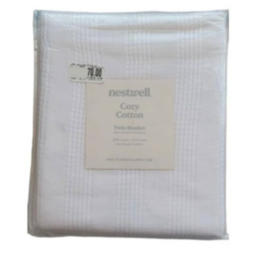 Nestwell Cozy Cotton Twin Blanket in White