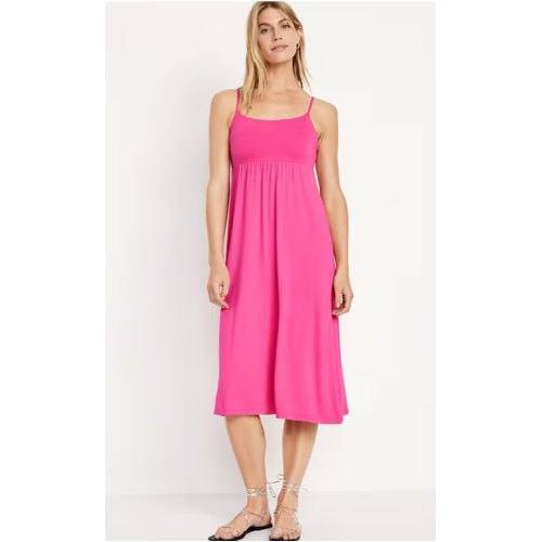 Fit & Flare Cami Midi Dress Polarized Pink