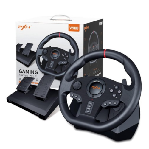 PXN V900 Steering Wheel Gaming - 270/900° Sim Xbox Racing Wheel with Pedals Paddle Shifter Vibration Feedback Wheel for Xbox One, Xbox Series S/X, PC, PS3, PS4, Switch, Android TV