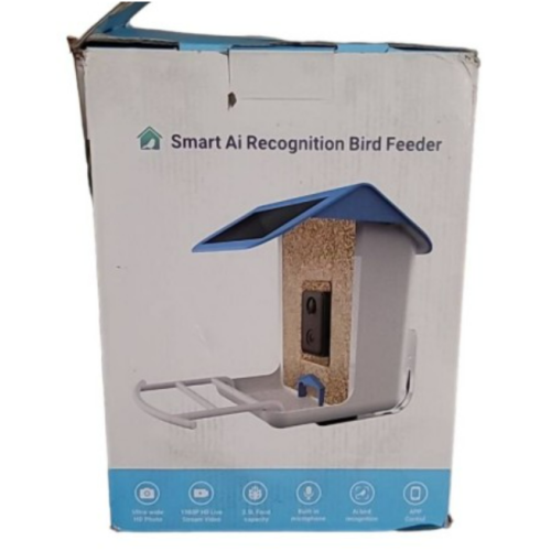 Smart Bird Feeder Camera, Bird Feeders with HD Camera&Solar Panel, Wireless App Control+AI Identify Bird Species, Auto Capture Bird Videos & Notify When Birds Detected, Ideal Gift for Bird Lover