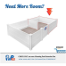 Whelping Box for Large Breed Dogs Whelping Box for Dogs Dog Whelping Box Whelping Box for Puppies (48"x48"x18" White)