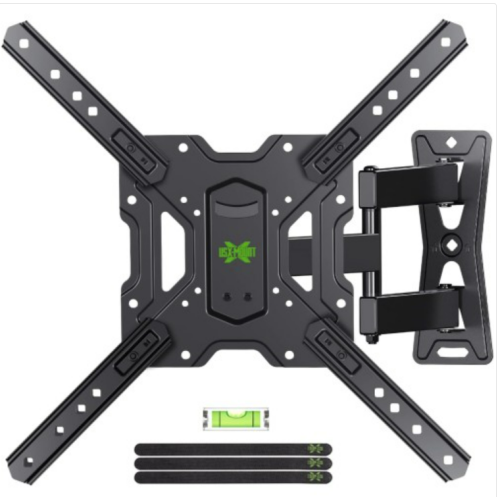 USX MOUNT UL Listed Full Motion TV Mount, Swivel Articulating Tilt TV Wall Mount for 26-55Inch LED, 4K TVs, Wall Mount TV Bracket with VESA 400x400mm Up to 77lbs, Perfect Center Design -XMM006-1