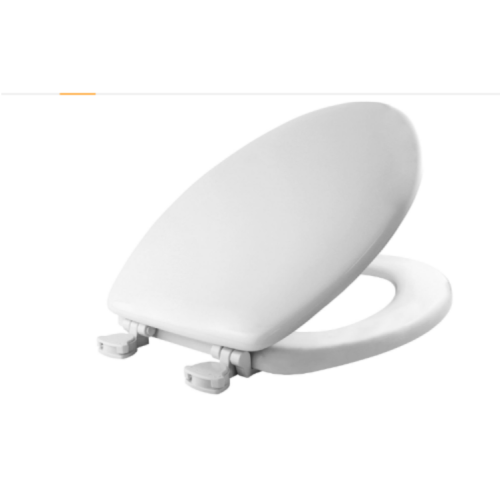 Mayfair Round Molded Wood Toilet Seat in White with Easy Clean & Change™ Hinge