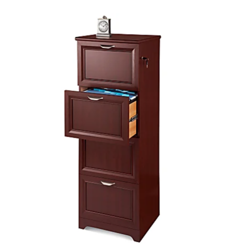 Realspace® Magellan 19”D Vertical 4-Drawer File Cabinet, Classic Cherry