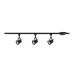 3-Light Retro 44 in. Black Linear Track Lighting Kit