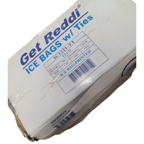 10 lb. Clear Plastic Ice Bag with Ice Print - 1000/Case