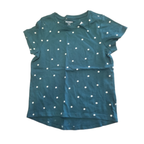 Girls Old Navy Blue Polkadot T-shirt M(8) NWT