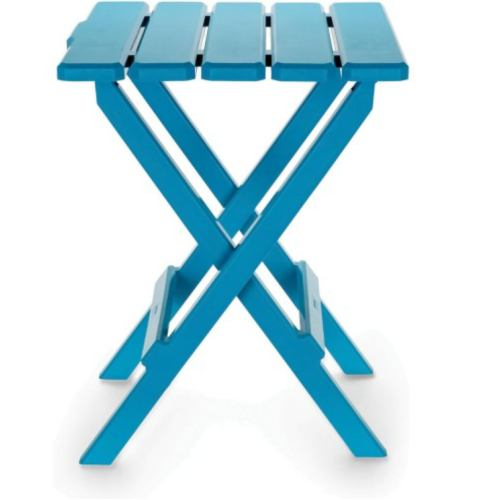 Camco 21036 Large Quick-Folding Adirondack Table, Plastic, Aqua