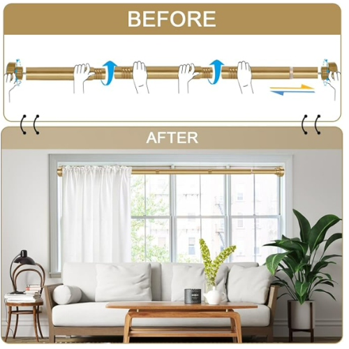 YNL Shower Curtain Rod 30-48 Inches