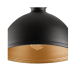 Hampton Bay Talullah 1-Light Matte Black Pendant Lighting with Gold Interior