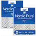 Nordic Pure 15x20x1 (14 1/2 x 19 1/2 x 3/4) Pleated MERV 12 Air Filters 2 Pack