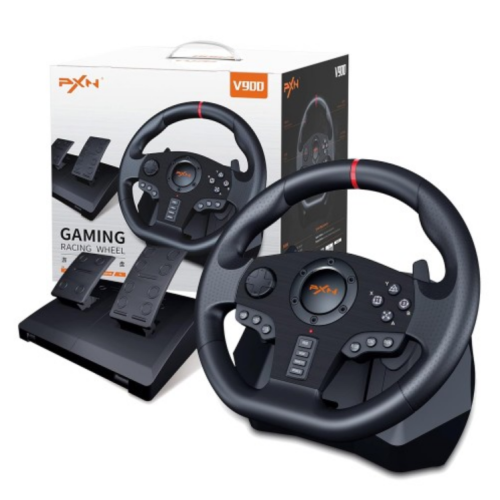 PXN V900 Steering Wheel Gaming - 270/900° Sim Xbox Racing Wheel with Pedals Paddle Shifter Vibration Feedback Wheel for Xbox One, Xbox Series S/X, PC, PS3, PS4, Switch, Android TV