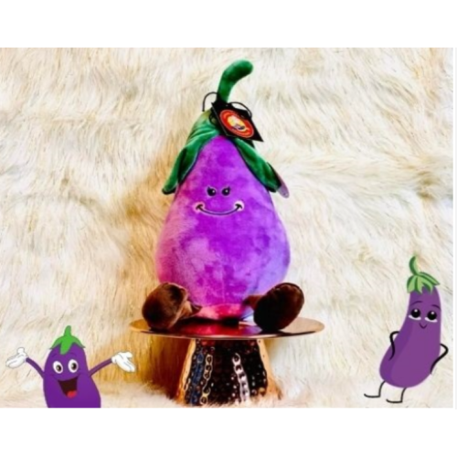 Mikey the Joyful Eggplant | 15″-L Huggable Friends