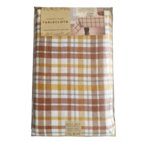 Harvest Plaid 60-Inch x 120-Inch Oblong Tablecloth