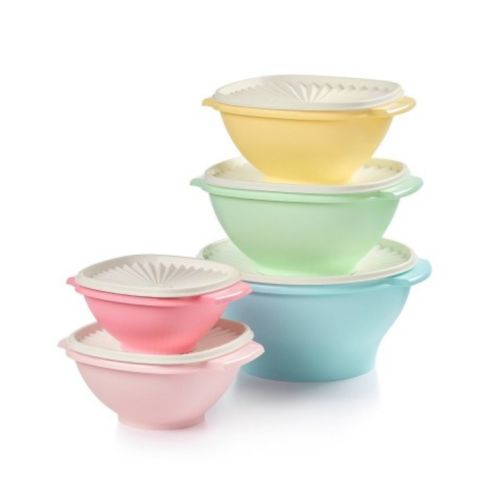 Tupperware Heritage 10pc Bowl Set Vintage Pastel